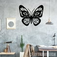 thumbnail image 2 of Craftnamesign Metal Butterfly Wall Art Led Light, Butterfly Metal Sign, 2 of 5