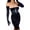 black, variant on Womens Gloves Velvet Long Tea Party Wedding Prom Formal Gloves Costume Gloves