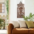thumbnail image 5 of Sungmor Ornate Cast Iron Wall Decor, Victorian Style Carved Artwork, Intricate Scroll and Flower Decoration Plaques, Living Room Bedroom Hallway Wall Art, Natural Rusted Accent, 5 of 9