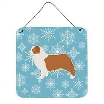 Winter Snowflake Design with Dog Art Wall or Door Hanging Prints