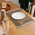 thumbnail image 5 of Rustic Woven Table Placemats, 17.72X11.81" Tassel Trim Dining Mats, Boho Textured Table Runners, Farmhouse Style Table Protectors, Reusable Fabric Table Pads for Kitchen Counter, Dining Room Decor, 5 of 5