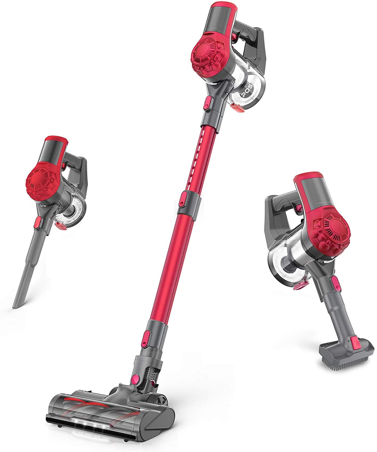 APOSEN 21Kpa Cordless Stick Vacuum Lightweight Handheld Vacuum Cleaner with 2.5H Fast Charging