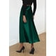 thumbnail image 2 of Falda Midi de Satén Verde Oscuro PRETTYGARDEN Talle M Cintura Alta, 2 of 7