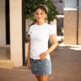 thumbnail image 4 of Cariloha Bamboo Crew Tee - Stylish And Comfortable - 3 Degrees Cooler Than Cotton - Natural Moisture Wicking Properties - A Perfect Combination Of Viscose Fabric - L - White For Women - 1 Pc, 4 of 5