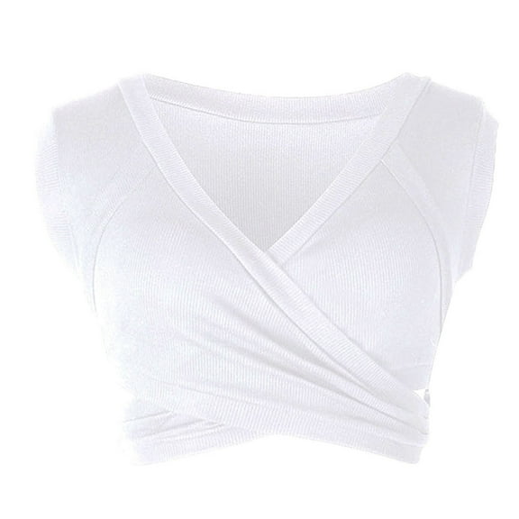 Pntutb Womens Short Crop Tops Tube Sleeveless Navel Bare Short Vest Top