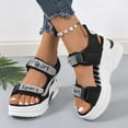 thumbnail image 4 of Black Ladies Wrap Around Sports Beach Sandals Summer Vacation Casual Versatile Comfortable Fashionable Leisure Outdoor Slip On Footwear Size 42, 4 of 9