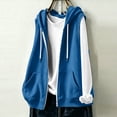 thumbnail image 4 of Aezemi Womens Zip up Sleeveless Sweatshirts Drawstring Hooded Casual Fashion Sweatshirts Full Zip Fall Winter Hoodies Jackets with Pockets XXL, 4 of 8