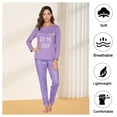 thumbnail image 3 of Cotton Pajamas Sets for Women 2pcs Long Sleeve and Long Pants Pajama Set Cute Print Pajama Set Womens Soft Loungewear Set with Pockets, S-XXL, 3 of 18