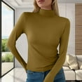 thumbnail image 2 of Womens Thermal Tops Long Sleeve turtleneck T Shirt Undershirts Fitted Tops for Women Fall Clothing Fashion Clothing, 2 of 4