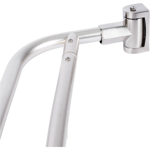 Double Curved Shower Rod Adjustable 44 to 70 Inches Metal Construction Brushed Nickel