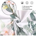thumbnail image 5 of Spring Floral Shower Curtain, Sage Green Eucalyptus Leaves Botanical Plants with Pink Flowers Fabric Waterproof Washable 12 Hooks Green Leaf With Floral 84.00'''' x 72.00'''' (GCI-10195), 5 of 6