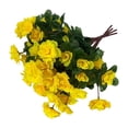thumbnail image 3 of 4 manojos de flores artificiales de seda sintética, rododendros, decoración reutilizable. Amarillo, 3 of 9