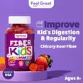 thumbnail image 3 of Feel Great Fiber Gummies for Kids Digestive Support | Constipation Relief for Kids | Fruity Flavored Chewable Kids Fiber Gummies | Vegetarian Supplements | 60 Day Supply, 3 of 8