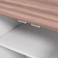 thumbnail image 2 of Dog Feeding Station, Dog Food Storage Cabinet with Hidden Dog Bowls, Adjustable Panel, Hooks for Medium Sized Dogs, White, 2 of 6