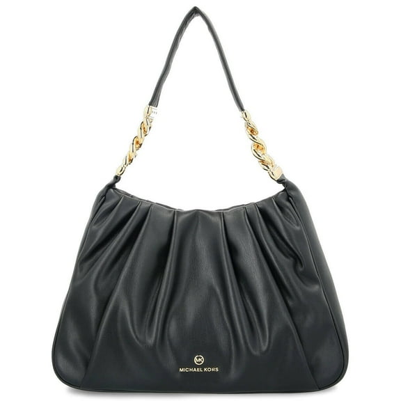 Michael Kors Women's Hannah Small Faux Leather Shoulder Bag (Black)