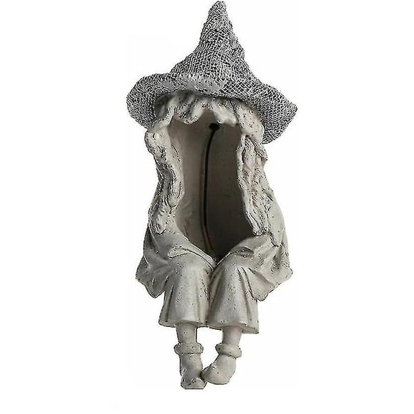 Estatua de Bruja Ghoul JanHm Lámpara Solar Jardín Impermeable