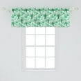 thumbnail image 2 of Ambesonne Botanical Window Valance, Hand-drawn Style Blooming Flowers Chamomiles Garden, Curtain Valance for Kitchen Bedroom Decor with Rod Pocket, 54" X 18", Fern Green Sea Green, 2 of 3
