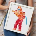 thumbnail image 6 of 1Pc Fireman Painting Stencil Drawing Template on Wood Wall Fabric Paper Furniture 8.3x11.7inch, 6 of 9