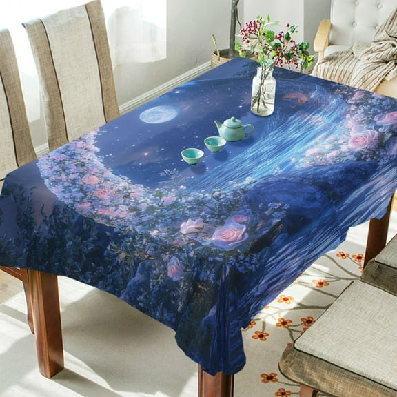 Yayeee Tablecloths 54" x 54" Rectangle Wrinkle Resistant Party Table Cover, Crystal Ball