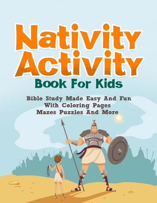 nativity activity book for kids bible study made easy and fun with coloring pages mazes puzzles and more paperback walmart com