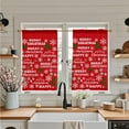 thumbnail image 4 of Christmas Kitchen Curtains 36 Inch Length, Red Christmas Curtain for Kitchen 3 Piece Set, Kitchens Window Curtains and Valances Over Sink for Kitchens Decoration cortinas para cocina de Navidad, 4 of 7