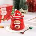 thumbnail image 1 of KER Festive Santa Ceramic Mug For Cute Cartoon Coffee Cup With Handle Holiday Party Drinkware, 1 of 6