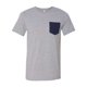 thumbnail image 1 of Camiseta de manga corta con bolsillo para hombre Bella lienzo Athletic Heather_Navy XL, 1 of 1