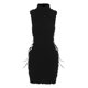 thumbnail image 3 of VISgogo - Vestido ajustado de verano para mujer, color sólido, sin mangas, cuello alto, vestido de vendaje hueco VISgogo moda, 3 of 9