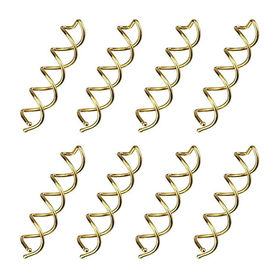 Clispeed 20pcs Spiral Hairpins Golden Steel Wire for Hair Styling Women Daily Life