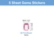 thumbnail image 2 of Uxcell 440 Pcs Gems Stickers para manualidades, 5 hojas de gemas autoadhesivas, pegatinas de strass rectangulares, multicolor, 2 of 5
