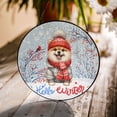 thumbnail image 3 of Hello Winter Pomeranian Smiling in Red Scarf Hat Welcome Christmas Stained Glass Suncatcher Pom Dog Lover Gifts Window Hanging Sign Decor - 00017, 3 of 5