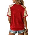 thumbnail image 3 of Mexico 2026 Soccer Cup V-Neck Jersey for Women, Short Sleeve Football Kit Shirt with "MÉXICO" Print, Breathable Athletic Uniform Top, Lightweight Fan Gear, 1 PC Red S, 3 of 3