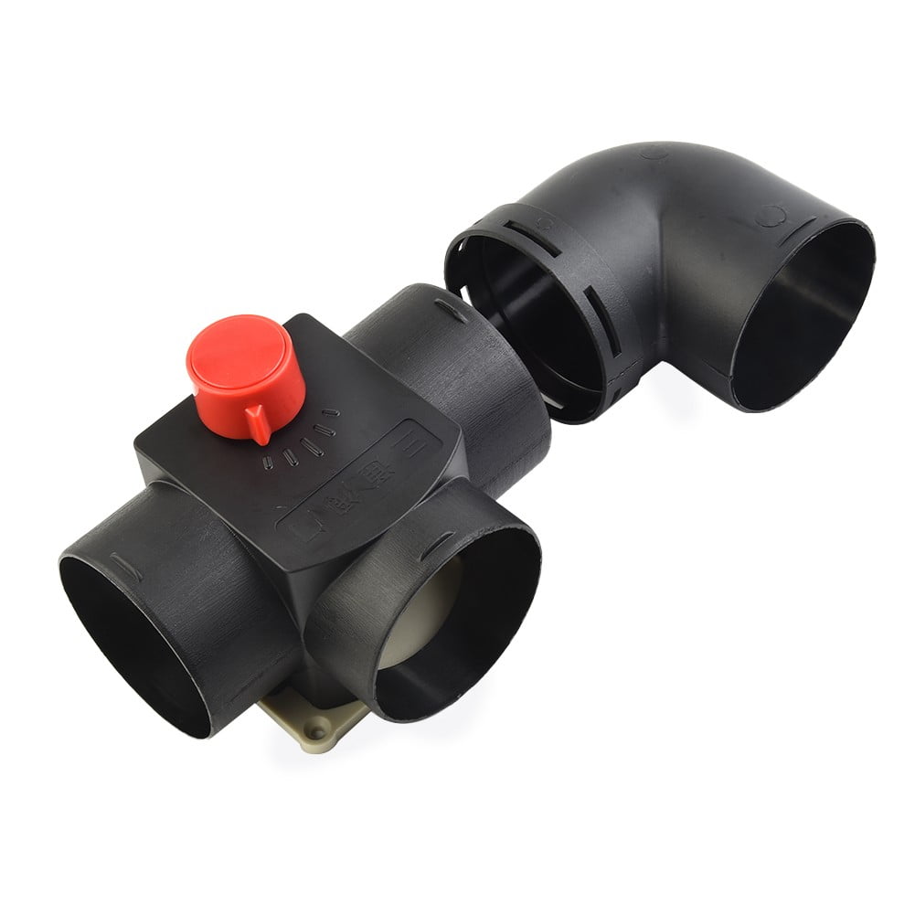 T Branch Air Vent Ducting For 75mm Diameter Ducting Plastic Black Diesel Heater Black Outlet Vent Hose Clip Replace-part
