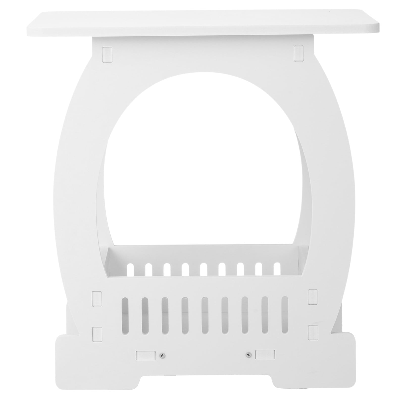 Side Table with Storage, Nightstand End Table for Small Spaces, Modern Arch Design Bedside Table for Indoor Outdoor, White