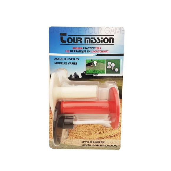 Tour Mission Rubber practice tees, #12698