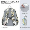 thumbnail image 5 of Black and Gold Marble Backpack for School,Cute School Bag,Schoolbag with Adjustable Shoulder Straps & Padded Back,13.4"x11"x4.7", 5 of 6