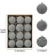 thumbnail image 3 of HWRETIE Christmas Baubles for Tree Decor,12 Pcs Velvet Christmas Balls Flocked Christmas Tree Ornaments Plastic Balls Xmas Decorative Hanging Ornaments Decoration 3.15 Inch, 3 of 6
