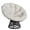 Beige, variant on QinaQin Papasan Chair, a 37-Inch Ergonomic Rattan Papasan Chair, Features a Padded, Soft Fabric Seat, a Sturdy Steel Frame, and a 360° Swivel Base, Making It Suitable for Living Room