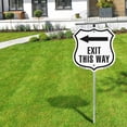 thumbnail image 5 of Exit This Way Left (2 Pack) 12 inch X 12 inch Shield Shaped Rust-Free Aluminum Metal Signs with Aluminum Mounting Stakes Weather Resistant Made in the USA, 5 of 8