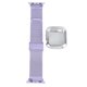 thumbnail image 2 of Correa de repuesto de 1,6 pulgadas con protección de acero inoxidable y metal para iWatch Series 4-6, color morado claro, 2 of 14