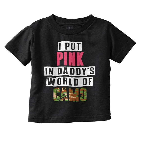 Pink in Daddy's World of Camo Hunter Youth T Shirt Tee Girls Infant Toddler Brisco Brands 12M
