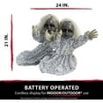 thumbnail image 2 of Haunted Hill Farm 33 in. Groundbreaker Animatronic Zombie Twins, Indoor/Outdoor Halloween Décor, Multicolor, 2 of 12