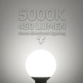 thumbnail image 6 of 6 Pack LED Vanity Light Bulbs, Dimmable G25 Globe Bulbs, 5W=40W, E26 Base, Daylight, 6 of 8