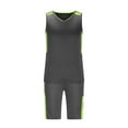 thumbnail image 3 of VBTAPA Mens Tracksuits 2 Piece Set Big and Tall Slim Fit Tank Top and Shorts Color Block Casual Sweatsuit Jogging Workout Sets Lightning Sales of Today Dark Gray M, 3 of 6