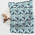 thumbnail image 6 of Naloa Penguins Whales Dog Blanket, 3 Sizes Cat Blanket for Indoor Cats Large Medium Small Dog Gifts-Large, 6 of 8