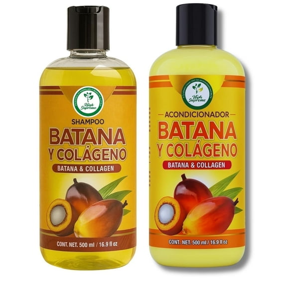 Batana Oil Shampoo with Collagen, Rosemary & Aloe Vera & Conditioner Combo – 16.9 fl oz Each – Nourishing & Moisturizing Combo – Salt-Free, Paraben-Free – For Dry & Thinning Hair – Men & Women