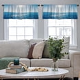 thumbnail image 4 of LALILO Kitchen Curtain Valance Sun And Sea Ocean Sea Sun Rod Pocket Window Curtain 52"x 18" Set of 2, 4 of 5