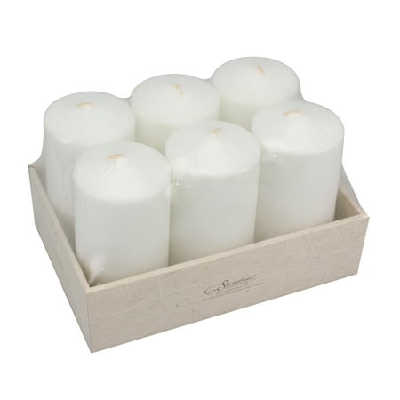 Tall Garden Candle Lanterns Stonebriar Tall 3 x 6 Inch Unscented White Pillar Candle Set, Candle Decor for Lanterns, Hurricanes, and Centerpieces, Set of 6 ()