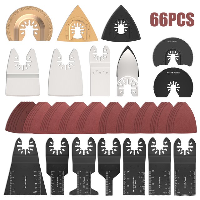Muyoka 66 hojas de herramientas oscilantes, kit de accesorios de hojas de sierra multiherramienta oscilante para Fein Multimaster, Bosch, Makita, Milwaukee, Rockwell, Ryobi, Craft Muyoka Hogar