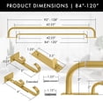 thumbnail image 3 of MERIVILLE 1" Double Wraparound Curtain Rod Set, Adjustable 84–120 Inches, Blackout Design, Royal Gold, 3 of 11